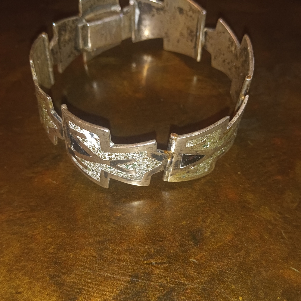 Silver Geometric Bracelet - image 4